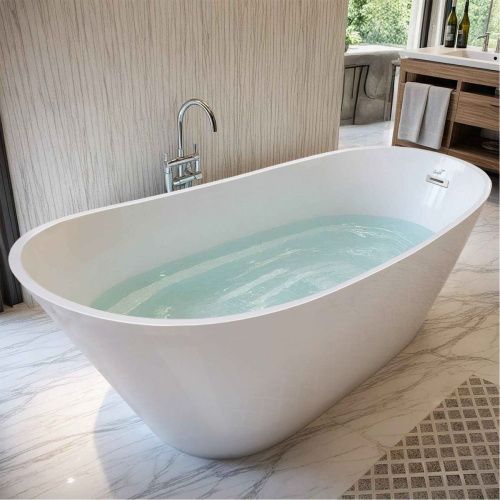 Ванна акриловая Cerutti SPA CT10864 170х75 отдельностоящая овальная с ножками - фото 2