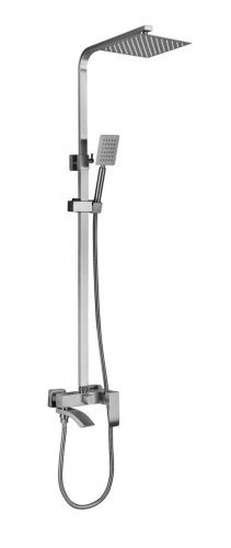 Душевая стойка Fmark FS8645-1 настенная цвет серый - фото 2