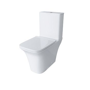 Унитаз напольный с бачком Grossman Galaxy GR-4470S белый с сиденьем микролифт безободковый каскадный смыв