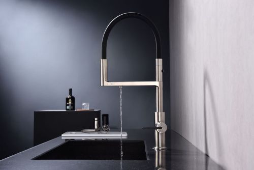 Смеситель для кухни Paulmark TORNADO To213402-BS на мойку никель - фото 4