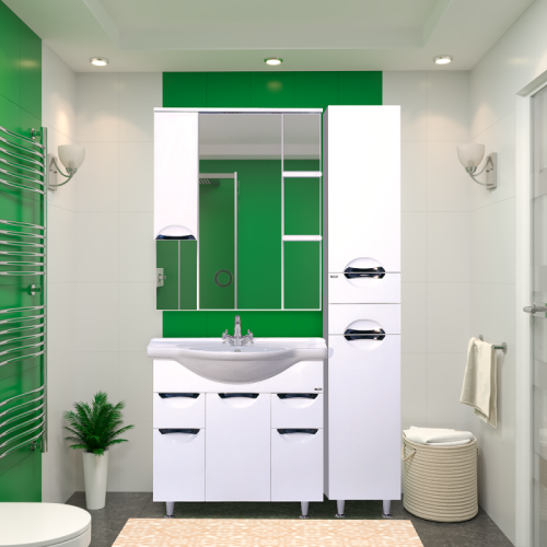 Шкаф-пенал Misty Орхидея П-Жас05035-011П 40х190 напольный цвет белый - фото 5