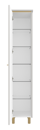 Шкаф-пенал Brevita Elche ELC-05035-010L 40х170 подвесной цвет белый - фото 3