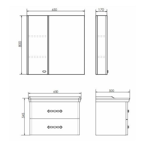 Зеркало-шкаф Comforty Неаполь 00004148728CF 70х80 подвесной цвет белый - фото 2