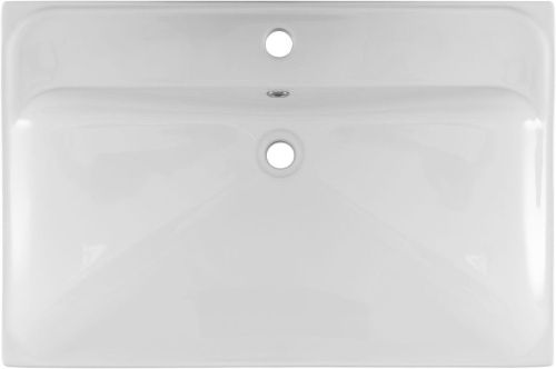 Раковина керамическая Aquanet Flash 00333267 70х50 полувстраиваемая цвет белый 1 отверстие под смеситель - фото 4