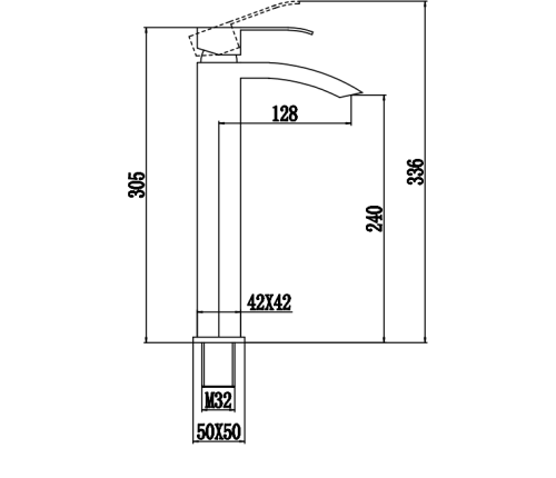 Смеситель Fmark FS8611H на раковину черный - фото 2