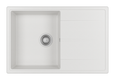 Кухонная мойка Misty Linkor LIN-78х51-03 80х50 цвет белый поверхность матовая