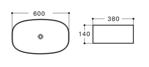 Раковина керамическая Art&Max AM3360A 60х40 накладная цвет белый - фото 2
