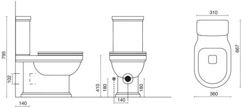 Бачок для унитаза Kerama Marazzi POMPEI PO.cis.01 - фото 2