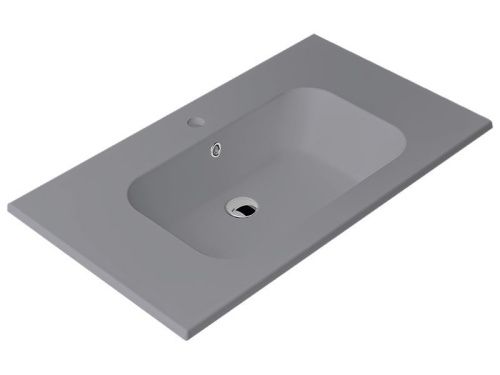 Раковина из сантехнического фаянса Berloni Bagno LAVQADINCXR55 129 90х50 встраиваемая цвет серый