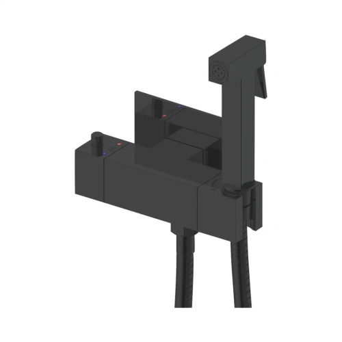 Гигиенический душ со смесителем Rose R965H черный - фото 2