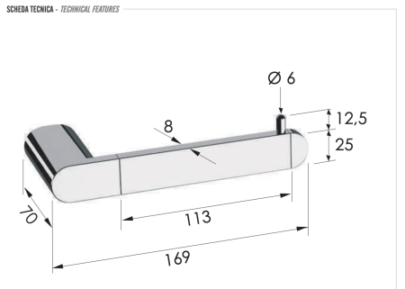 Бумагодержатель Remer Lounge LN61CFP