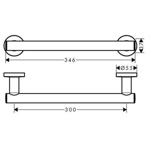 Поручень Hansgrohe Logis 41713000 - фото 2