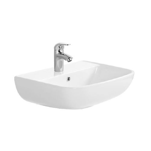 Раковина из сантехнического фарфора Aquatek AQ5430-00 50х50 подвесная цвет белый 1 отверстие под смеситель