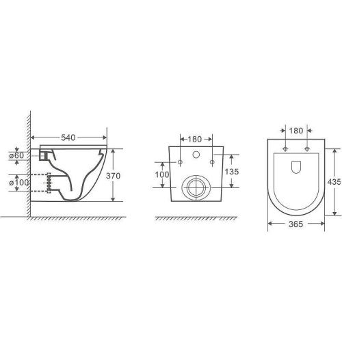 Унитаз подвесной WeltWasser 10000008269 черный с сиденьем микролифт безободковый смыв торнадо - фото 2