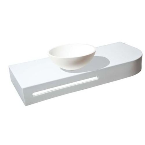 Раковина из искусственного камня MonteBianco Nemi 11102 40х40 встраиваемая цвет белый без отверстий под смеситель - фото 2