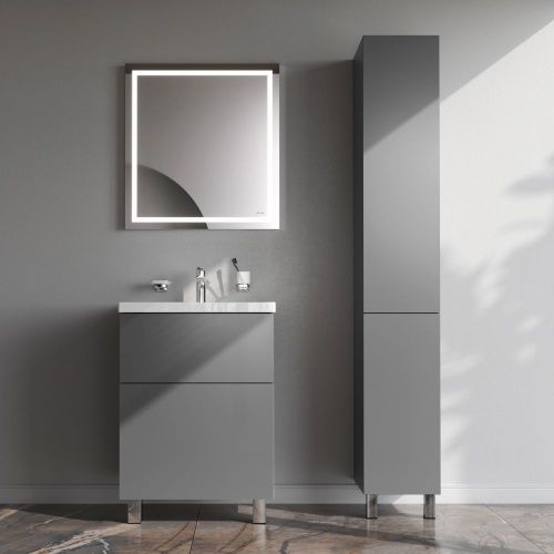 Тумба под раковину Am.Pm Gem M90FSX06022GM32 60х40 напольная цвет серый - фото 5