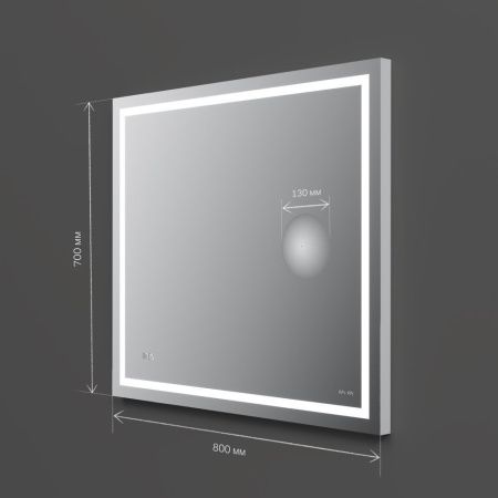 Зеркало с подсветкой Am.Pm Gem M91AMOX0803WG 80х70 подвесное