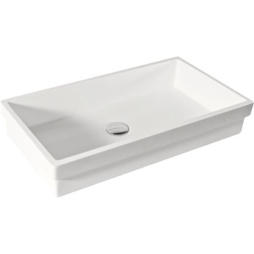 Раковина из искусственного камня MonteBianco Castello Due 12124 60х30 встраиваемая цвет белый без отверстий под смеситель - фото 2