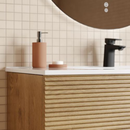 Тумба с раковиной Iddis Bild BIL10V0i95K 100х50 подвесная цвет коричневый - фото 5