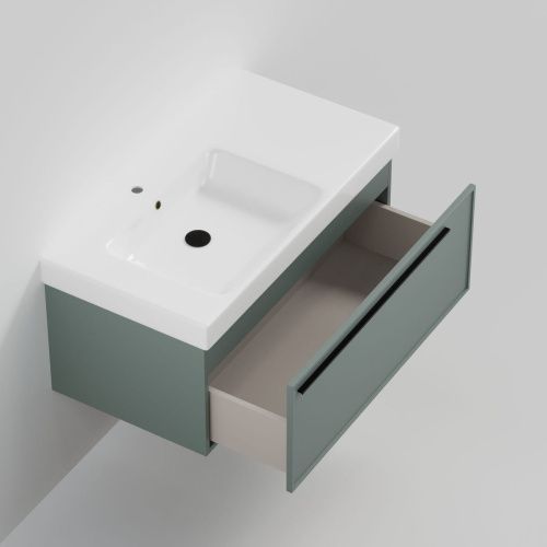 Тумба с раковиной La Fenice ELBA NFNC-01-ELB-G-90-3-90L 90х50 подвесная цвет серый - фото 2