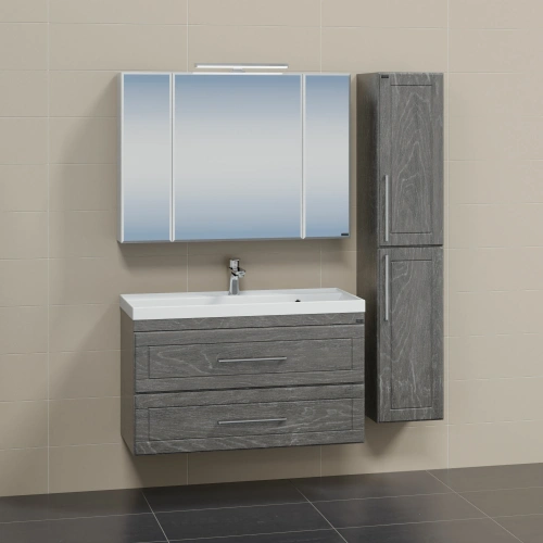 Тумба под раковину СанТа Венера 221022 100х40 подвесная цвет серый - фото 2