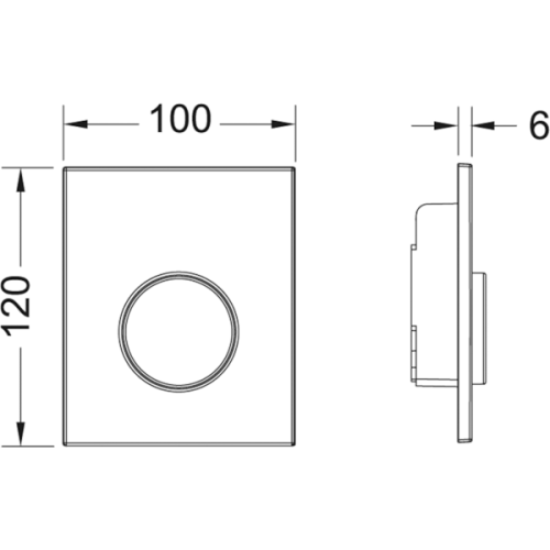 Панель смыва для писсуара механическая Tece TECEloop 9242600 цвет белый - фото 2