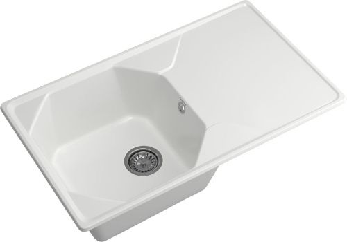 Кухонная мойка Granfest Unique U-840L иней 85х50 цвет белый поверхность матовая - фото 2
