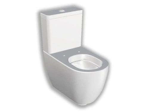 Чаша унитаза напольная Hatria FUSION Y1ZB01 цвет белый без сиденья безободковая душевой смыв - фото 2