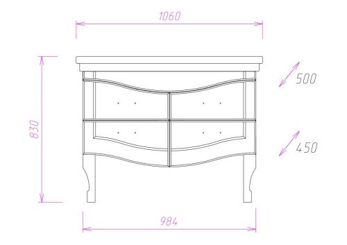Тумба под раковину Onika Адель 110507 100х50 напольная цвет белый - фото 3