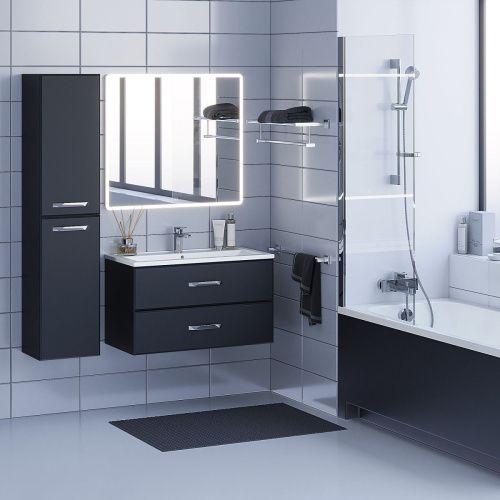 Тумба с раковиной Uperwood Foster 291020537 90х50 цвет черный - фото 2