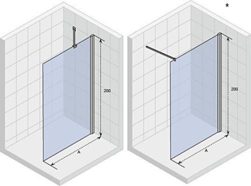 Душевая перегородка Riho NOVIK G003028120 75х200 стекло прозрачное профиль хром - фото 2
