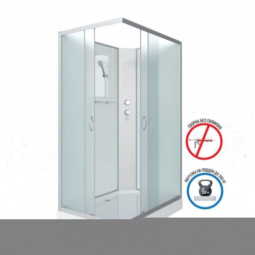 Душевая кабина Niagara Classic 432853QBK 120х80 прямоугольная без крыши ориентация универсальная - фото 2