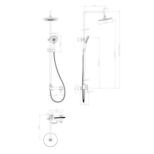 Душевая стойка LeMark Minima LM3860C настенная цвет хром - фото 2