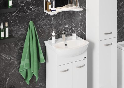 Тумба под раковину Onika Коралл 104701 40х30 напольная цвет белый - фото 4