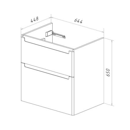 Тумба под раковину LeMark Buno LM04B70T 60х40 напольная цвет белый