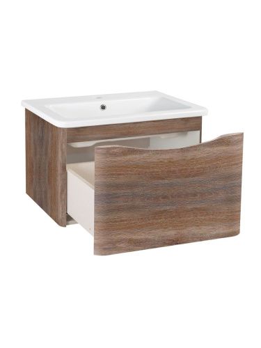 Тумба под раковину Runo Тоскана 00-00001417 80х40 подвесная цвет коричневый - фото 2