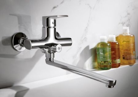 Смеситель для ванны Bravat Pure F6105161C-01A настенный хром