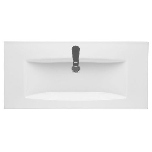 Раковина из сантехнического фарфора Santek Элина WH501627 100х50 накладная цвет белый - фото 3