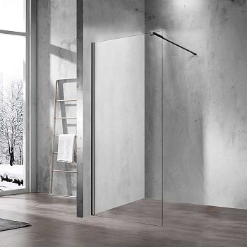 Душевая перегородка Vincea Walk in VSW-1H110CLGM 110х200 стекло прозрачное профиль вороненая сталь