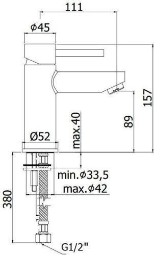 Смеситель Paffoni Stick SK071HCR на раковину хром - фото 2