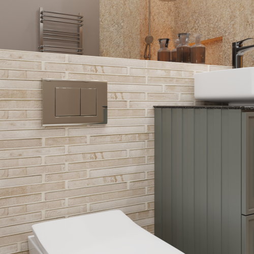 Клавиша смыва механическая CHARUS Robusto FP.310.GSS.05 цвет нержавеющая сталь - фото 3