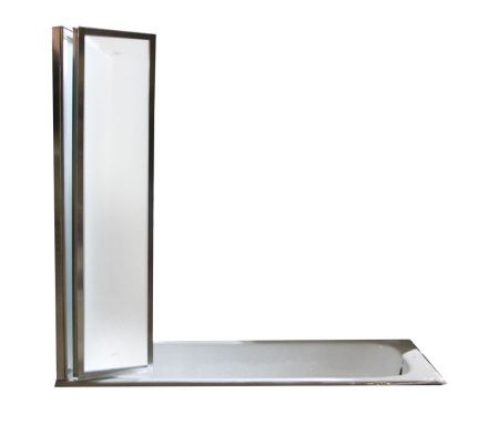 Душевая шторка на ванну Cerutti SPA BOUNA 130х140 стекло матовое профиль хром ориентация универсальная