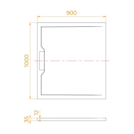 Душевой поддон из искусственного камня RGW STE 52342910-15 100х90 белый без ножек