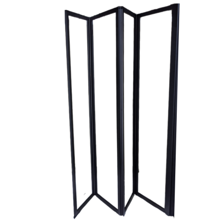 Душевая шторка на ванну Cerutti SPA BOUNA-B 130х140 стекло прозрачное профиль черный ориентация универсальная