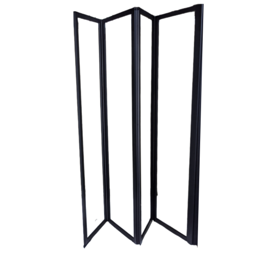 Душевая шторка на ванну Cerutti SPA BOUNA-B 130х140 стекло прозрачное профиль черный ориентация универсальная - фото 2