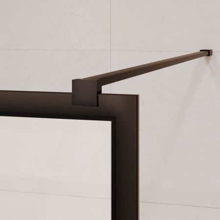 Душевая перегородка RGW Walk In 32101111-84 110х200 стекло с рисунком профиль черный