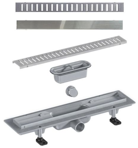 Душевой лоток Good Door ТЛ00015 55х5 серый - фото 2