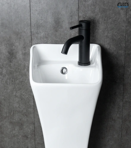 Раковина керамическая Gid Autonomo 81101 30х30 напольная цвет белый 1 отверстие под смеситель - фото 3