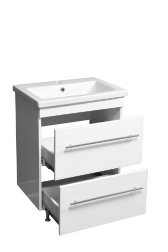 Тумба под раковину Stella Polar Ванесса SP-00000218 60х40 напольная цвет белый - фото 4
