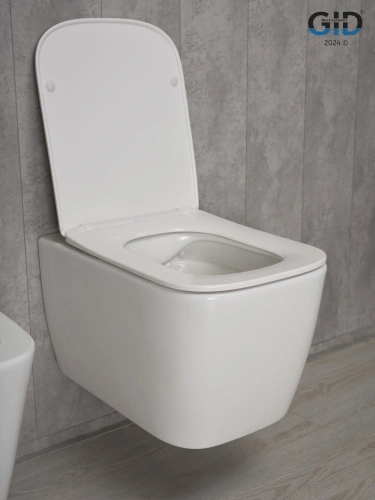 Унитаз подвесной Gid Cuadrado 62254Y белый с сиденьем микролифт безободковый - фото 4